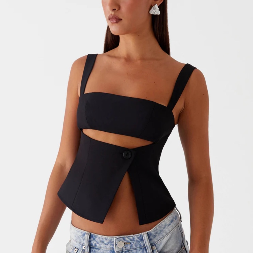 Peppermayo Pia Cut Out Top - Black